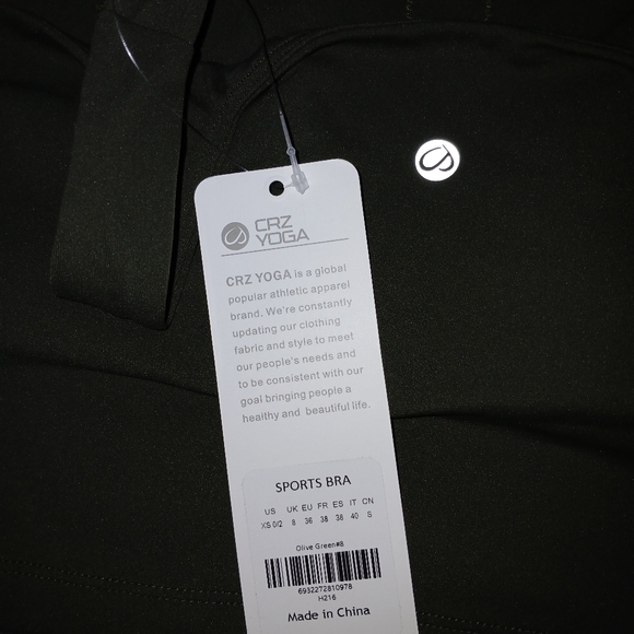 NWT Butterluxe Square Neck Build-in Bra Tanks size XS color green olive - Picture 5 of 5